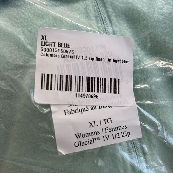 Columbia Ladies Glacial IV Half Zip Fleece Jacket Womens XL Light Blue - Picture 5 of 11